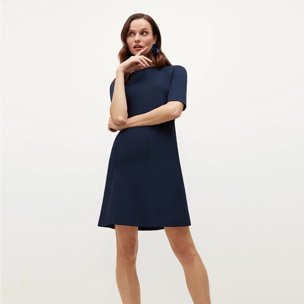 NWT MM LaFleur The Emily Dress - WonderTex in Galaxy Blue Sz 0 - Picture 12 of 16